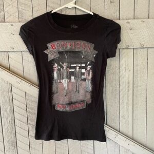 Bon Jovi Black Concert Tee size S